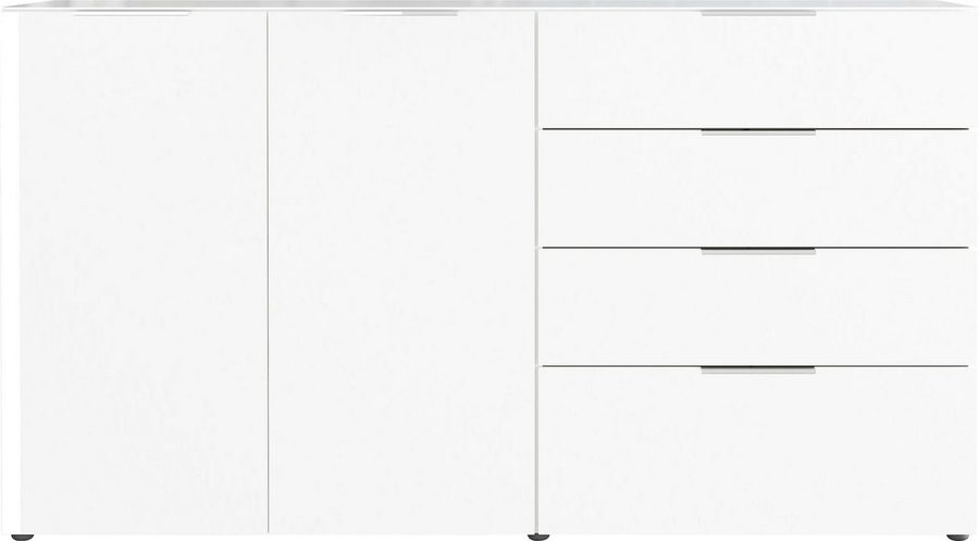GERMANIA Sideboard Oakland mit Glasauflage, Breite: 134 oder 184 cm, Soft-close, verstellb. Böden, Made in Germany von Germania