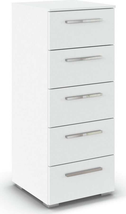 rauch Schubkastenkommode Highboard Sideboard Kommode MONTCLAR Frontauswahl Dekor/Hochglanz/Glas (in 2 Breiten: 40 oder 80 cm / Höhe 100 cm, inkl. Soft-Close-Funktion), mit 5 geräumigen Schubladen, viele Griffvarianten MADE IN GERMANY von Rauch