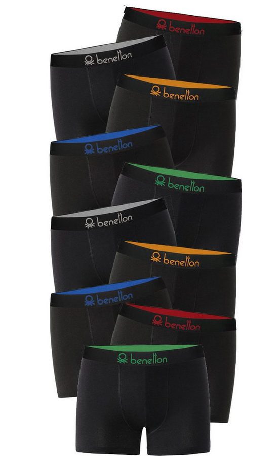 United Colors of Benetton Boxershorts (Packung, 10er Pack) mit Logo auf dem Taillenbund