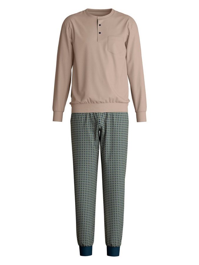CALIDA Pyjama Relax Choice Herren (2 tlg) Swiss+Cotton-Qualität, weich, atmungsaktiv, langlebig, pflegeleicht