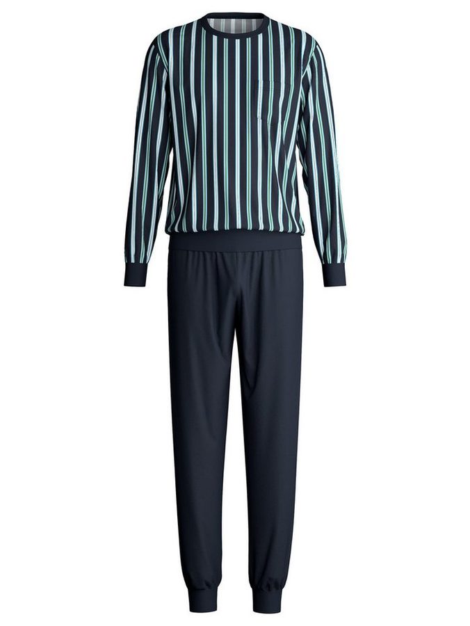 CALIDA Pyjama Relax Choice Herren (2 tlg) Swiss+Cotton-Qualität, weich, atmungsaktiv, langlebig, pflegeleicht