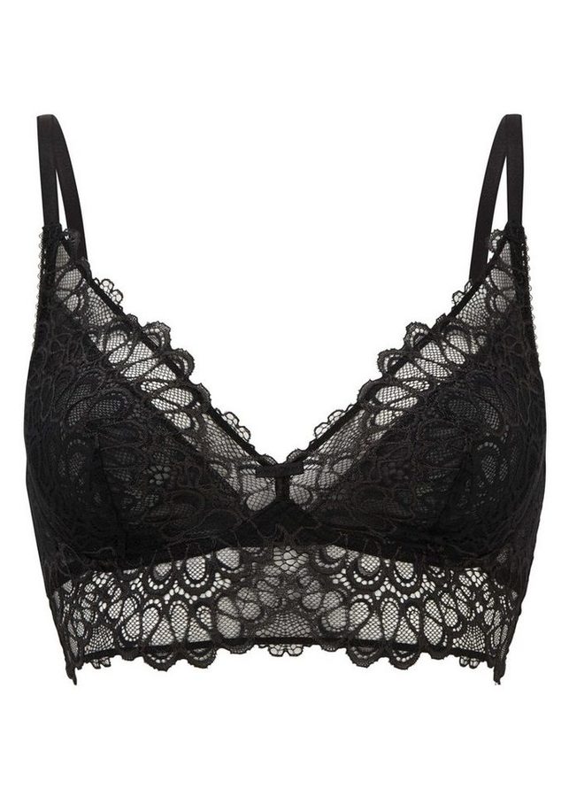 Gossard Bügelloser BH Swirl Bügelloser Longline BH Black (Longline BH, 1-tlg., glatte Spitze) verführerisch sexy