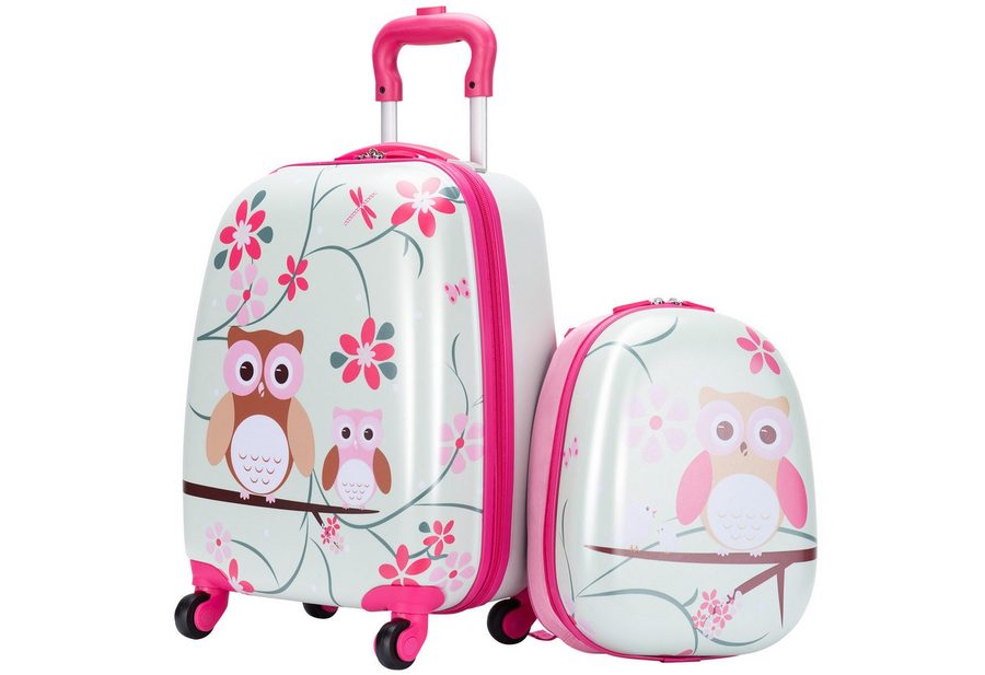 COSTWAY Kinderkoffer 2tlg Kinderkoffer, mit Rucksack