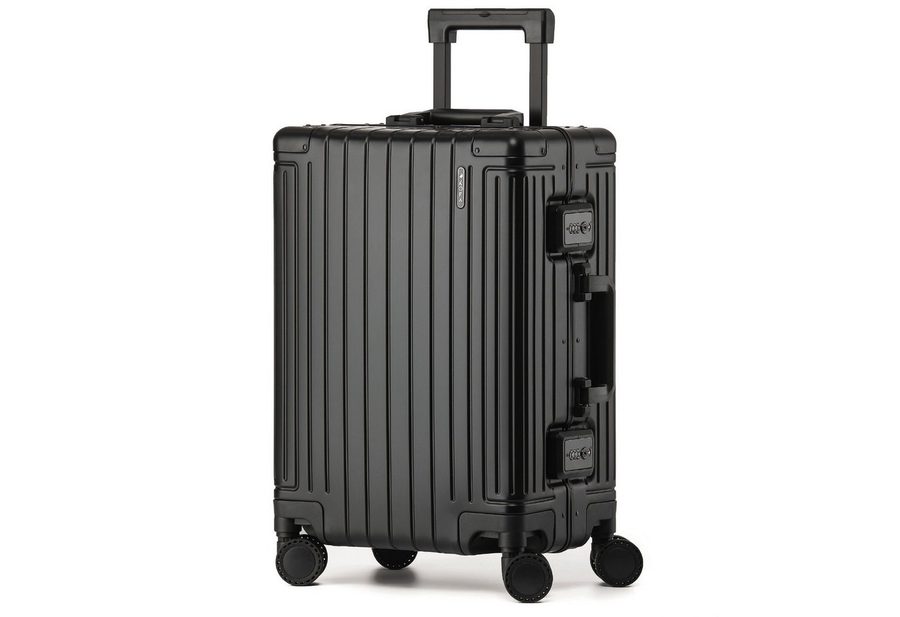 KOFA Handgepäckkoffer GENEVA, 55cm 100% Aluminium Hartschale, 4 Rollen, TSA Schloss