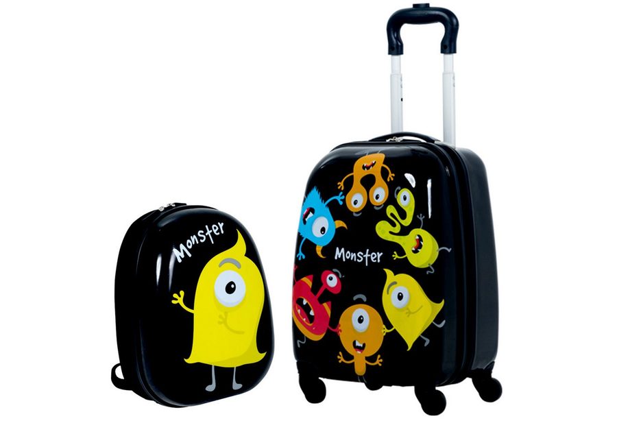 COSTWAY Kinderkoffer 2tlg Kinderkoffer, mit Rucksack