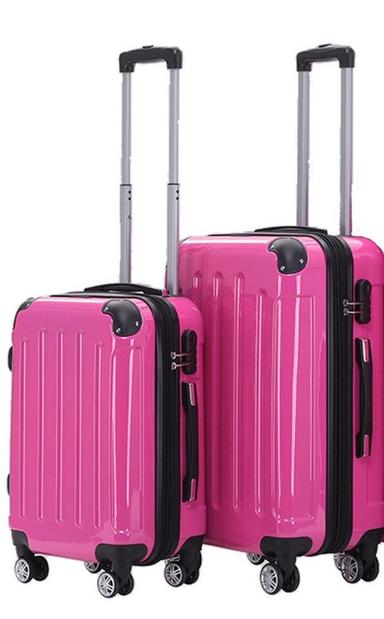 Beibye Kofferset 2-teilig 65 + 55 cm, 4 Doppel-Rollen, Dehnfalte, div. Farben