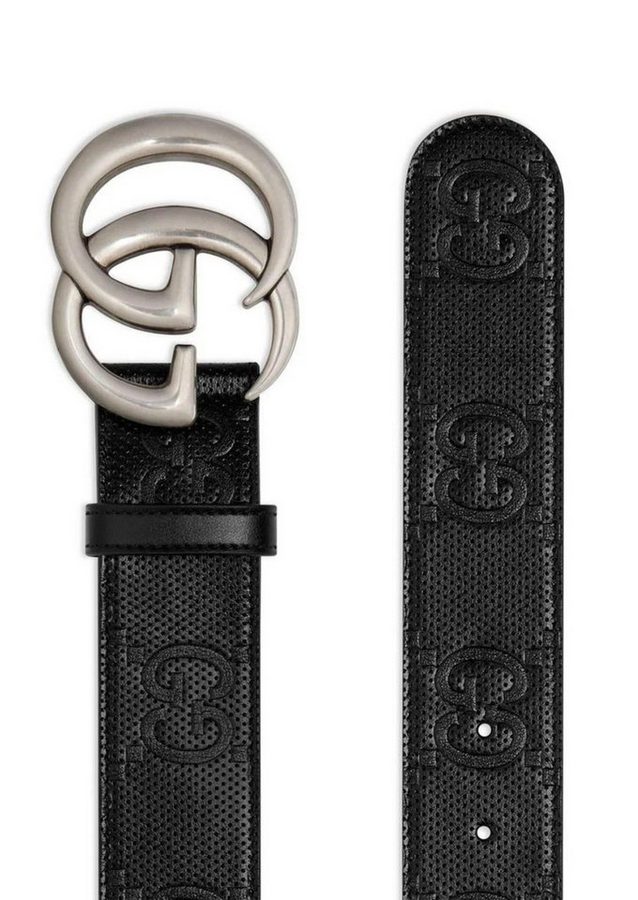 GUCCI Ledergürtel Marmont GG Interlocking Schnalle Unisex mit Doppel-G-Schnalle und Supreme Monogramm von Gucci