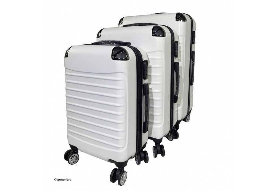 HTI-Living Kofferset 3-teiliges Hartschalen-Kofferset Wave, 4 Rollen, (Set, 3 Koffer in verschiedenen Größen), 20" 24" 28"