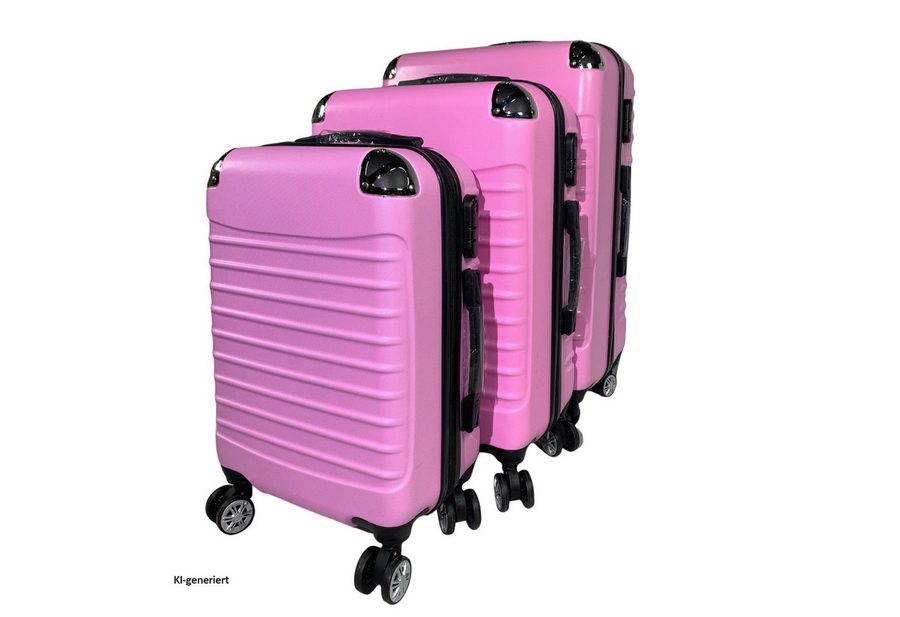 HTI-Living Kofferset 3-teiliges Hartschalen-Kofferset Wave, 4 Rollen, (Set, 3 Koffer in verschiedenen Größen), 20" 24" 28"