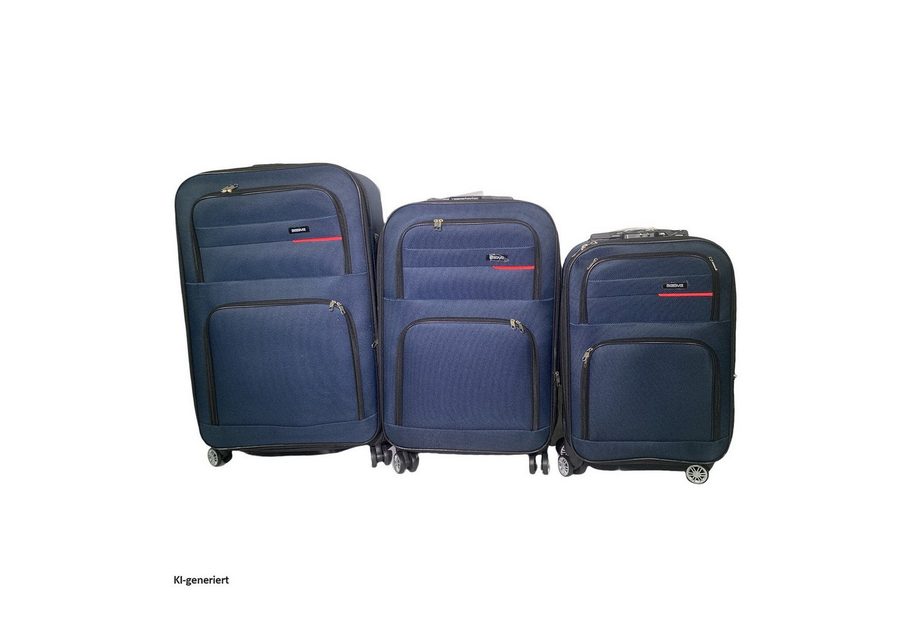 HTI-Living Kofferset 3-teiliges Softkoffer-Set mit Teleskopstange, (Set, 3 tlg., 3 Koffer in verschiedenen Größen), Kofferset