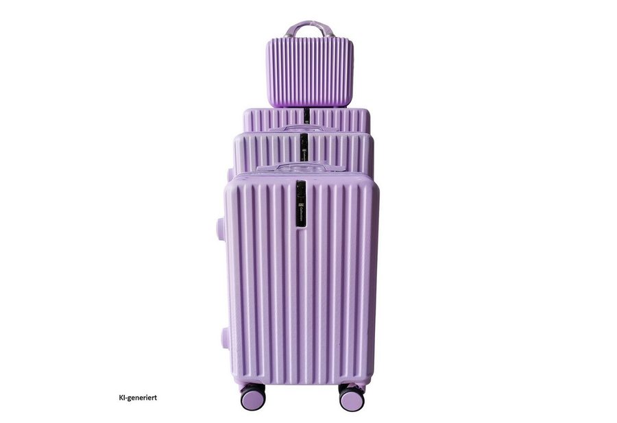 NTK-Collection Kofferset Kofferset Leandra 4-teilig, 4 Rollen, (Set, 4 Koffer), Hartschalenkoffer mit Rollen Teleskopgriff Zahlenschloss