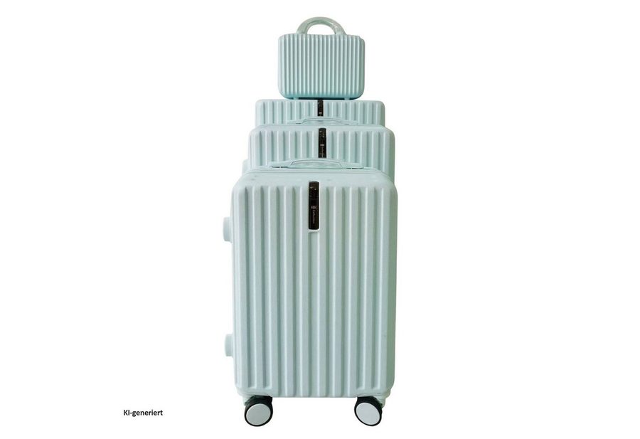 NTK-Collection Kofferset Kofferset Leandra 4-teilig, 4 Rollen, (Set, 4 Koffer), Hartschalenkoffer mit Rollen Teleskopgriff Zahlenschloss