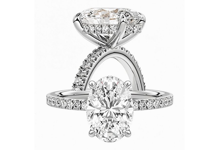 Jumpeak Diamantring Diamantring mit 1ct/2ct/3 ct, Damenring aus 585er Gold, Verlobungsring, Eheringe für Damen, Damenring aus Gold, Geburtstagsgeschenk, IGI von Jumpeak