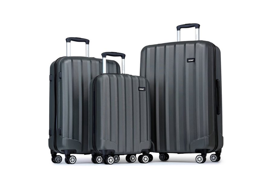 KONO Hartschalen-Trolley Hartschalen Trolley Koffer mit 4 Rollen und Zahlenschloss –Reisekoffer