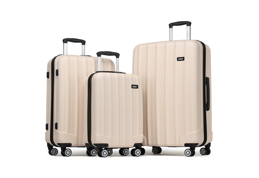 KONO Hartschalen-Trolley Hartschalen Trolley Koffer mit 4 Rollen und Zahlenschloss –Reisekoffer