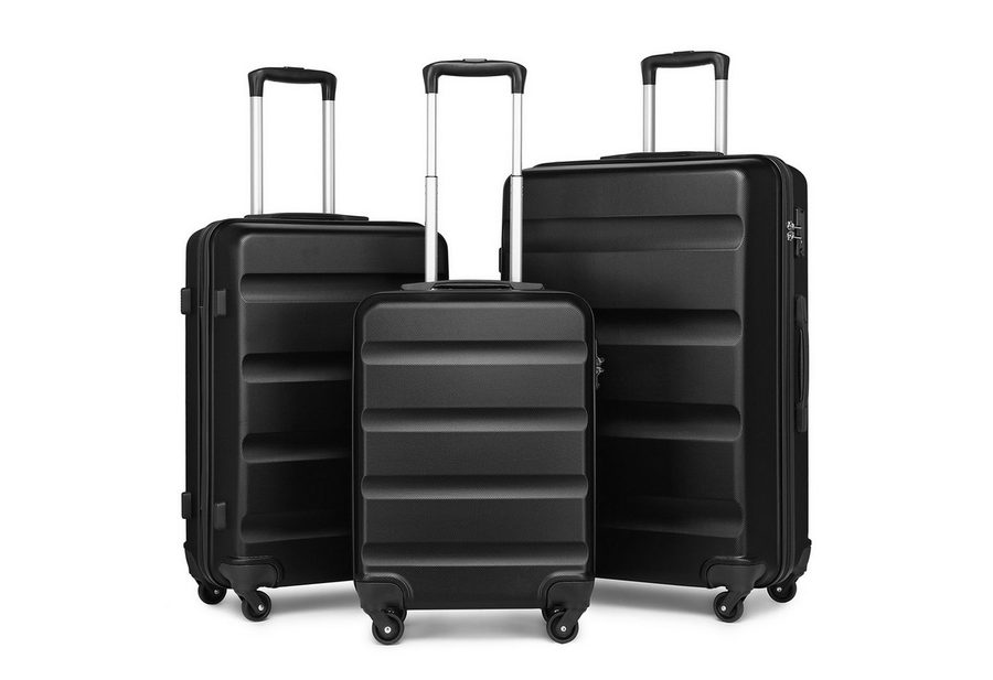 KONO Hartschalen-Trolley Handgepäck Leicht Hartschalenkoffer aus ABS Reisekoffer mit 4 Rollen